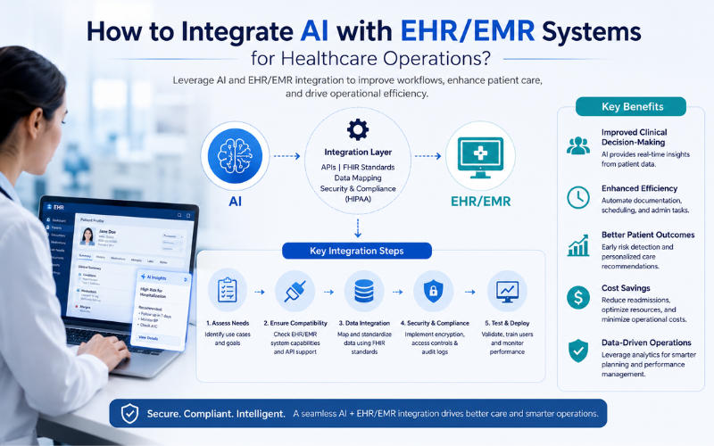 How to Integrate AI with EHR Systems for healthcare operations